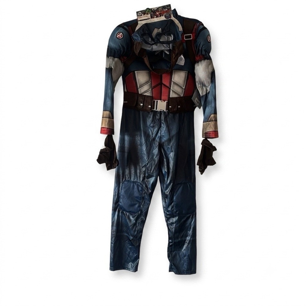 Disney Store Marvel Avengers Captain America Deluxe Costume Set Kids Sz 7/8 NWT